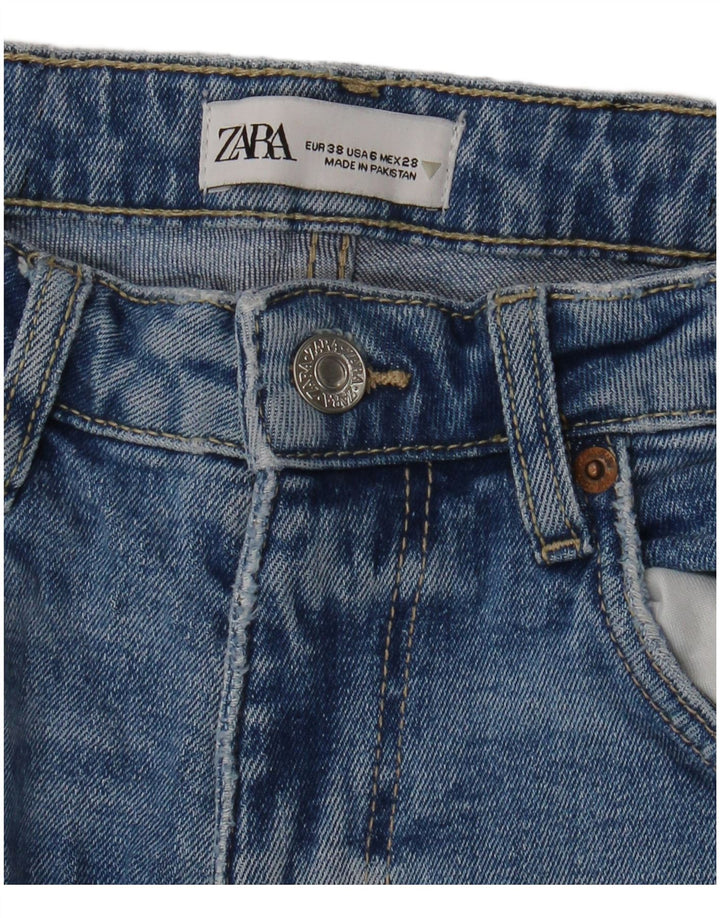 Zara Jeans Cortos Para Mujer EU 38 Small W28 L25 Azul