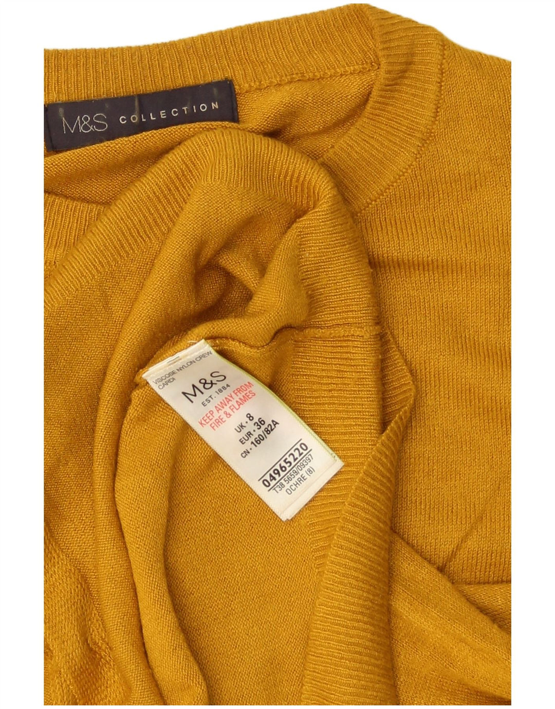 Marks & Spencer Suéter tipo cárdigan extragrande para mujer UK 8 Small Amarillo