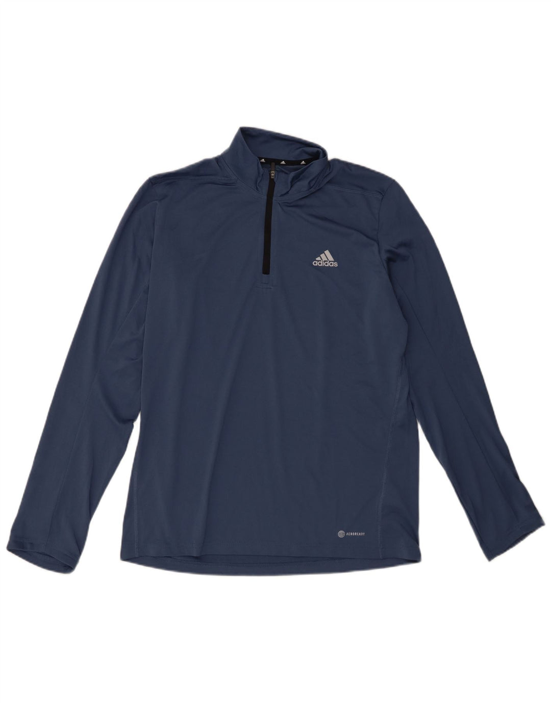 Adidas Hombre Aeroready Zip Neck Jersey Chándal Top Medio Azul Marino