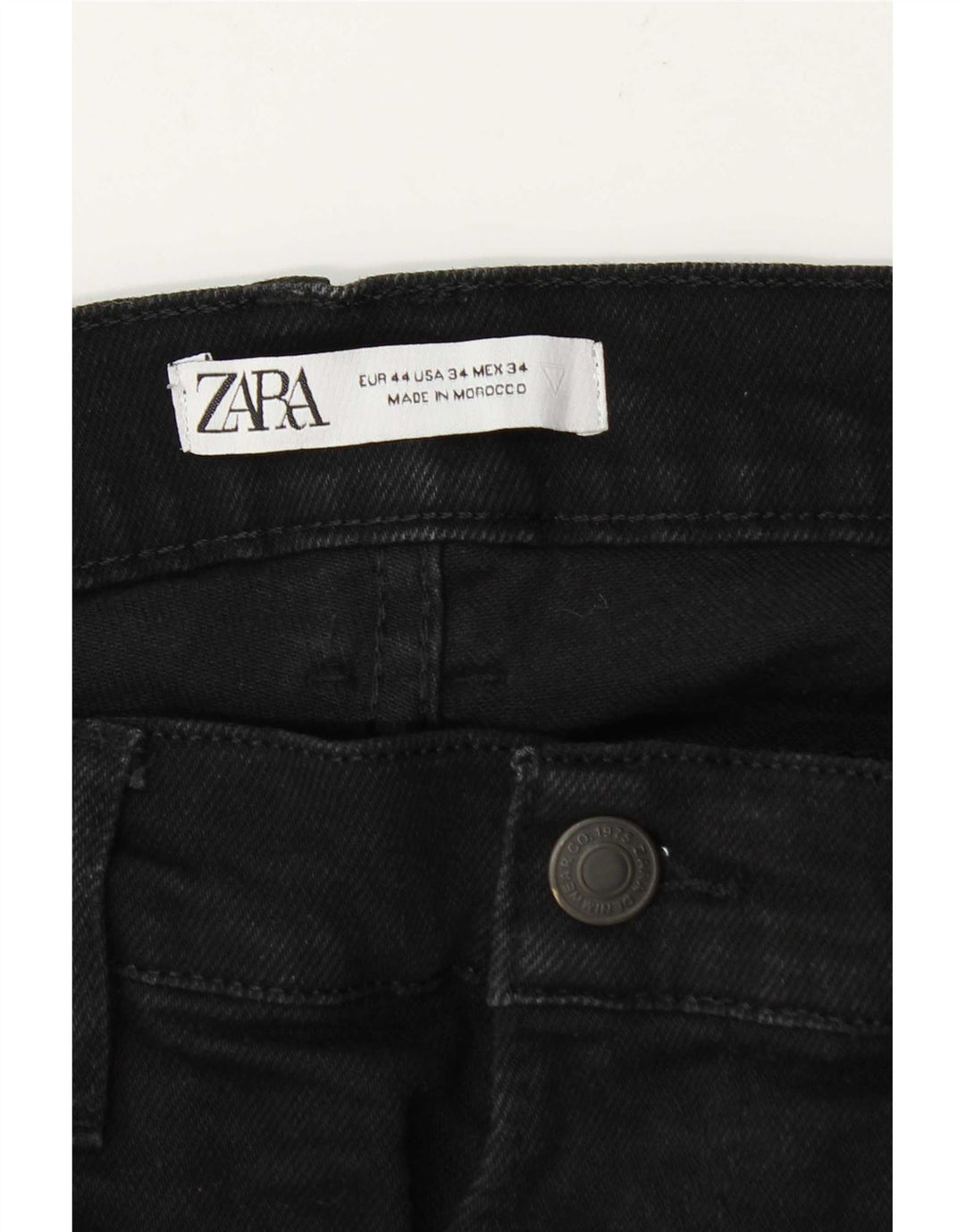 Zara Mens Slim Jeans EU 44 Grande W34 L31 Negro