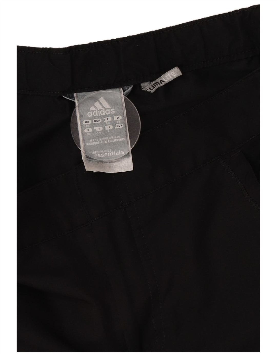 Adidas Mujer Climalite Sport Shorts UK 12 Medio Negro Poliéster