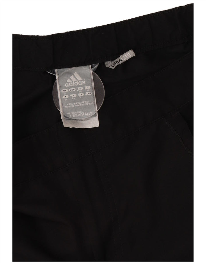 Adidas Mujer Climalite Sport Shorts UK 12 Medio Negro Poliéster