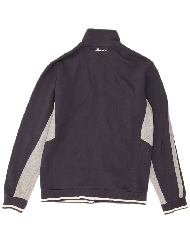 Ellesse Mens Graphic Chándal Top Chaqueta XL Azul Marino Colorblock Algodón