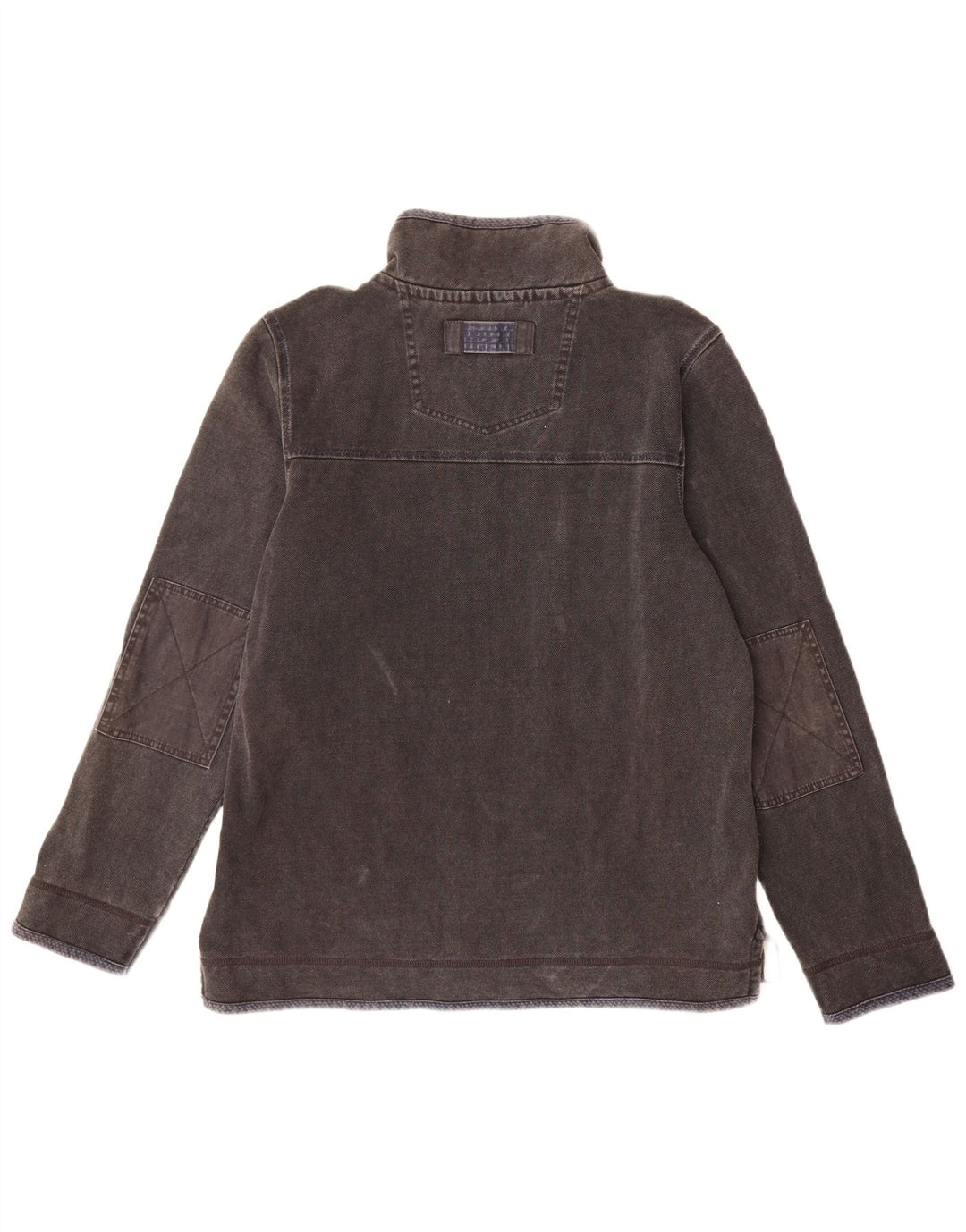 Sudadera con capucha y cuello con cremallera para hombre de Fat Face, jersey grande de algodón gris