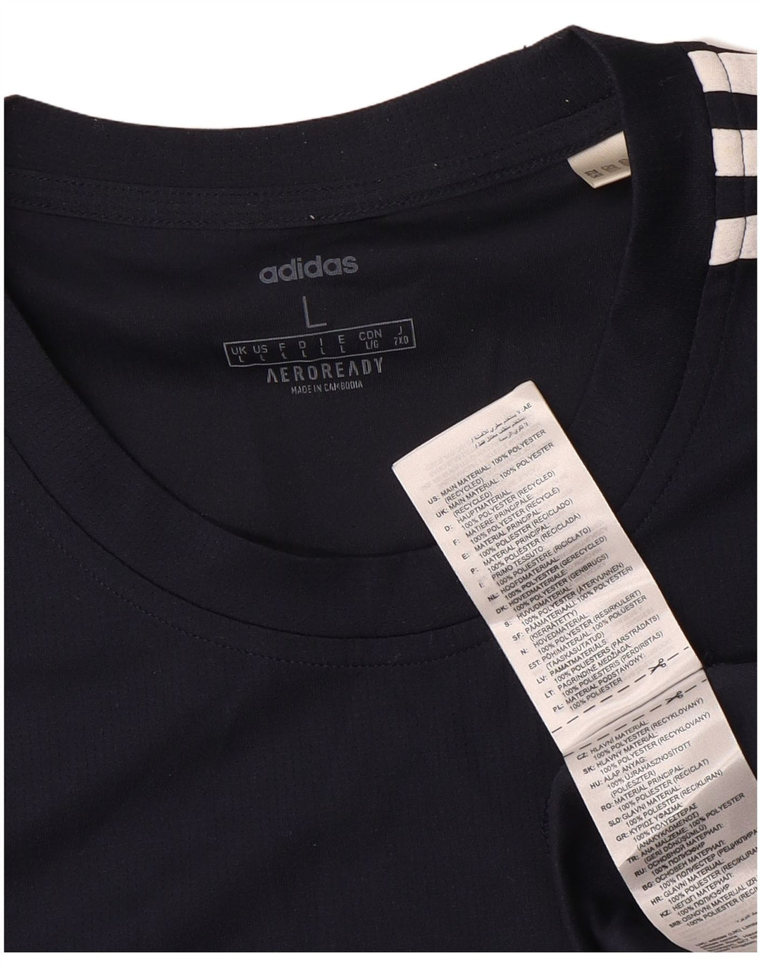 Adidas Hombre Aeroready Camiseta Top Grande Azul Marino Poliéster