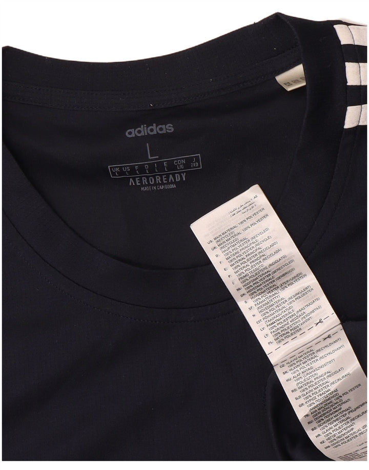 Adidas Hombre Aeroready Camiseta Top Grande Azul Marino Poliéster
