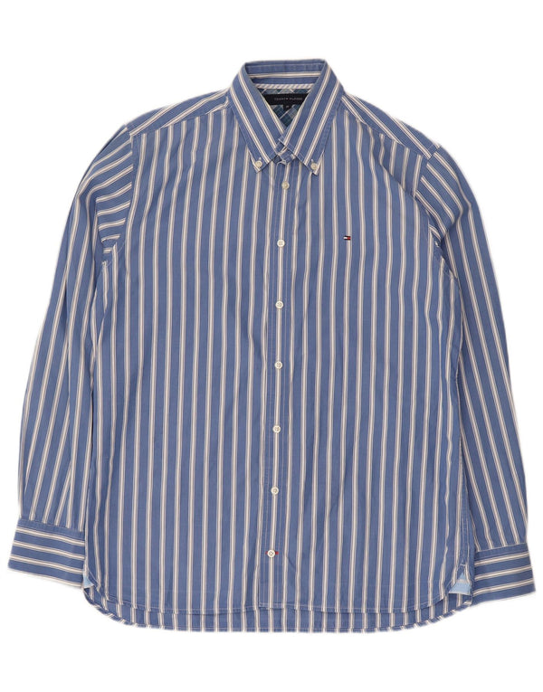 Camisa Tommy Hilfiger Hombre Algodón Rayas Azul Medio
