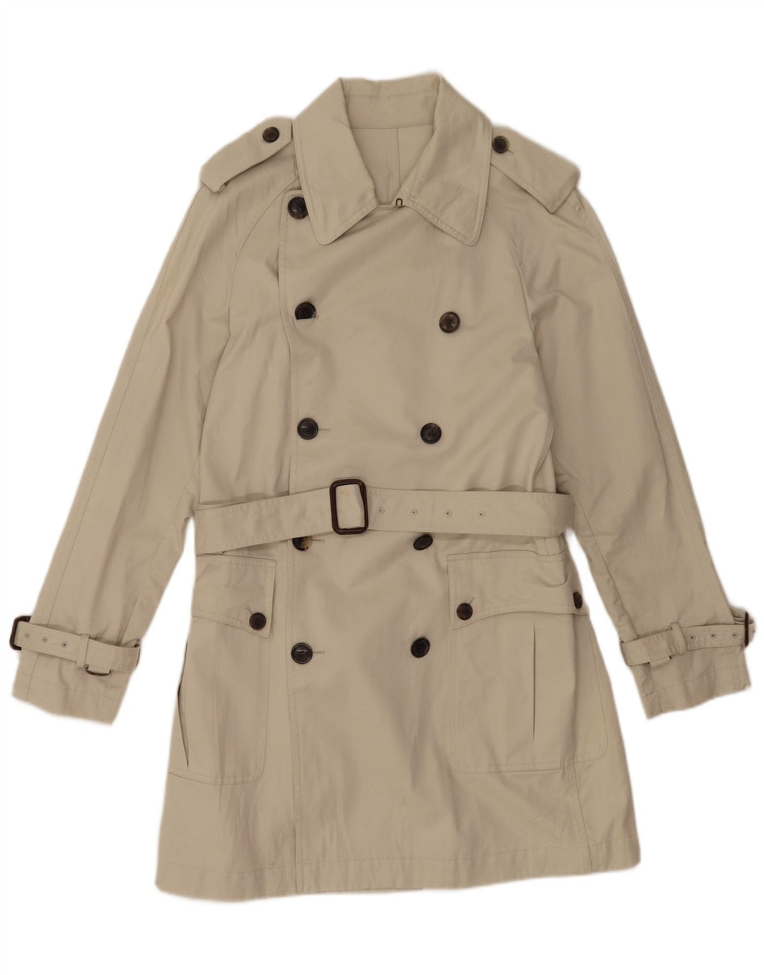 Mauro Grifoni Gabardina para hombre IT 48 Algodón blanco roto medio