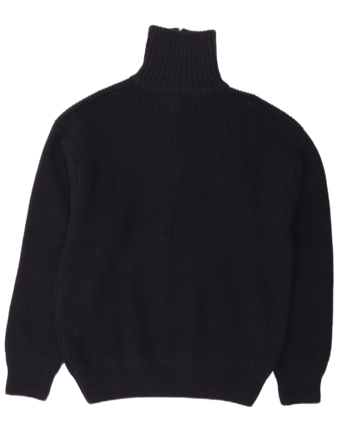 Rhode Island - Jersey con cuello y cremallera para hombre, talla 2XL, lana azul marino