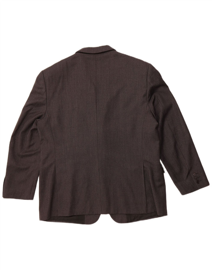 BIAGIOTTI Chaqueta tipo blazer de 3 botones para hombre UK 40 Large Grey Merino Wool