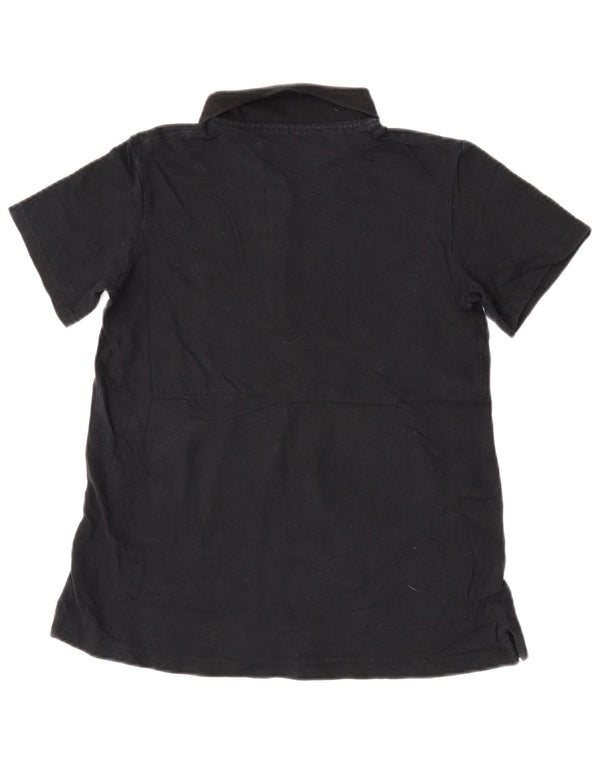 Lee Womens Riders Polo UK 10 Pequeño Algodón Negro