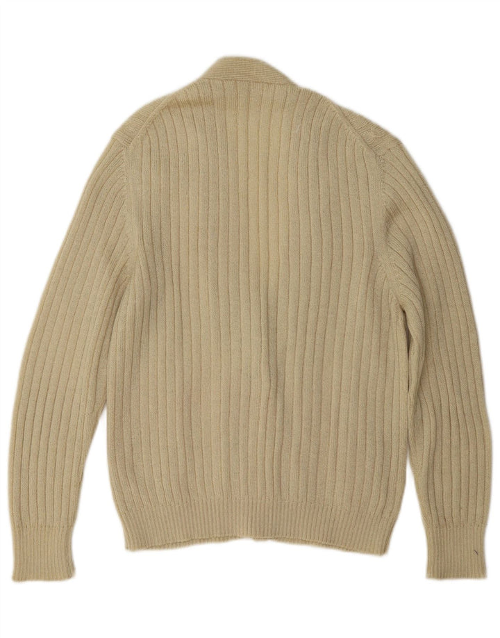 Vintage mujer Cardigan suéter Reino Unido 16 grande beige