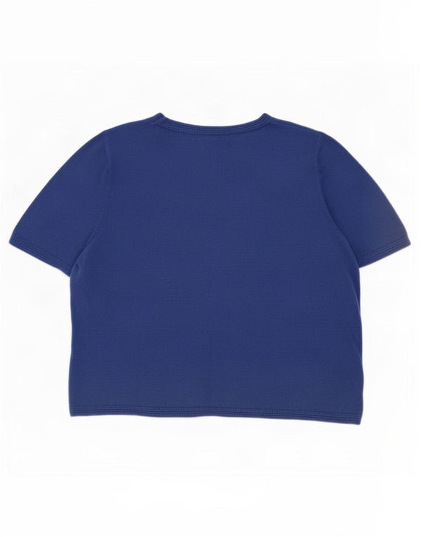 Marks & Spencer Camiseta clásica para mujer Top UK 40 XL Acrílico azul