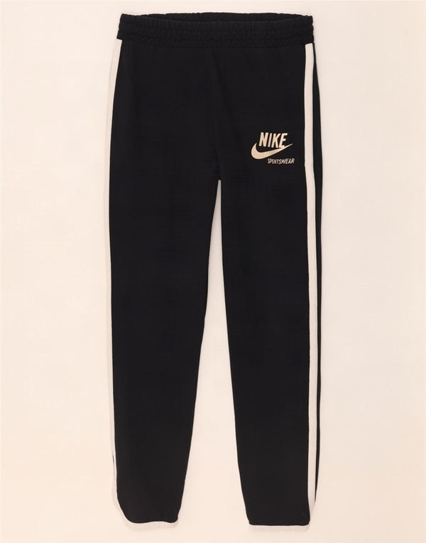Nike Pantalones de chándal gráficos para mujer UK 44 Large Negro Colorblock Algodón