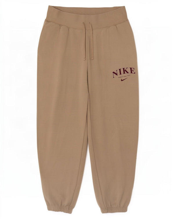 Nike Mujer Graphic Chándal Pantalones Joggers UK 10 Small Beige Algodón