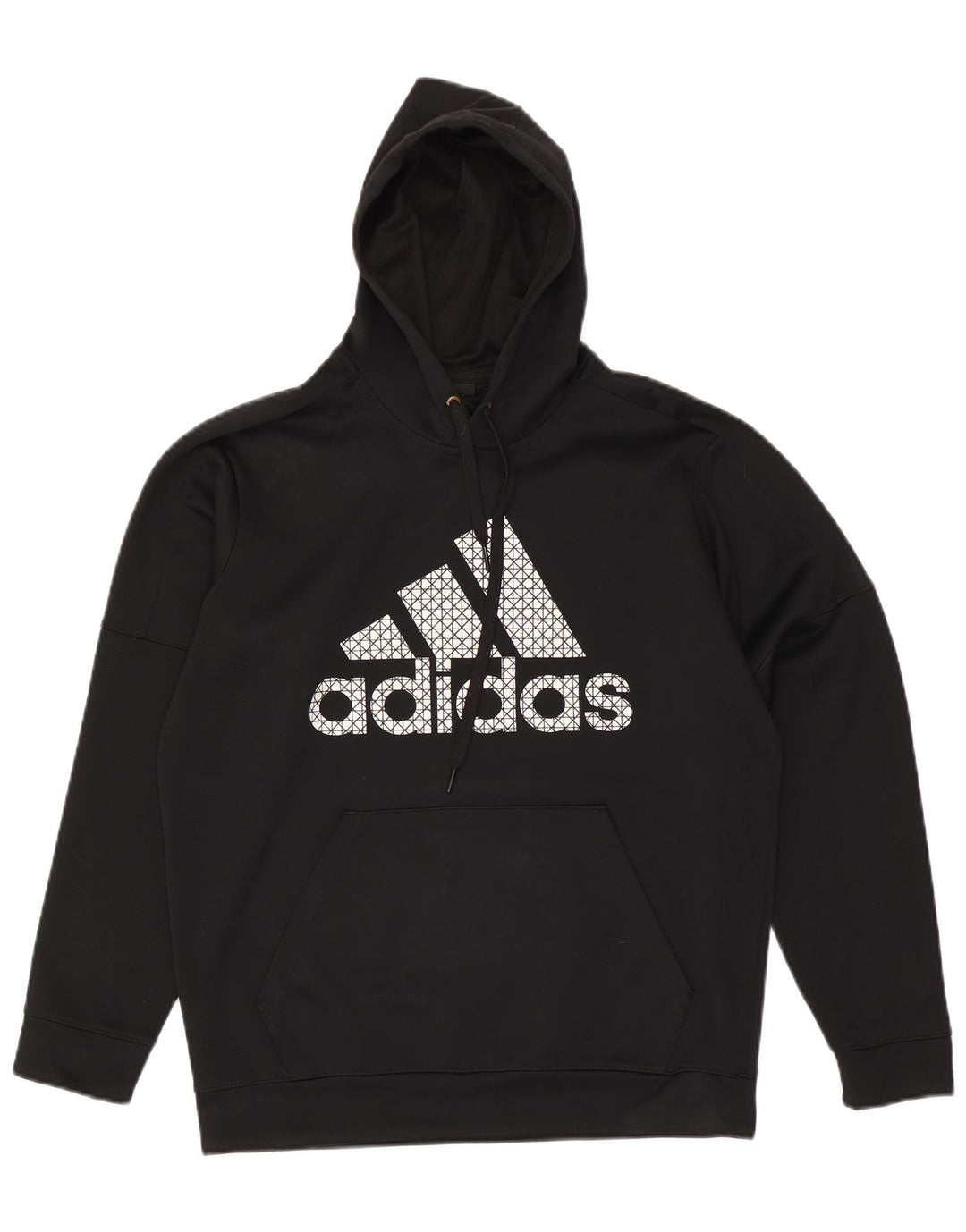 Adidas Climawarm Graphic Sudadera con capucha para hombre, tamaño grande, poliéster negro