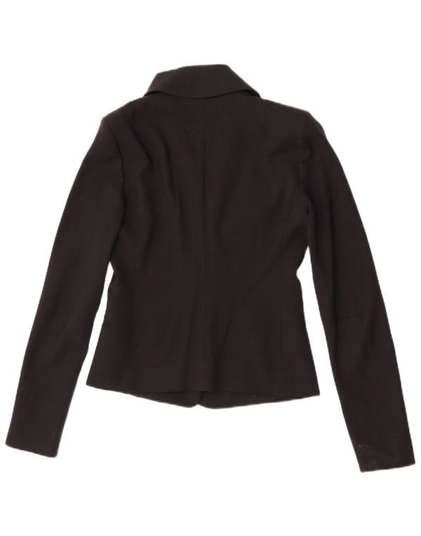 Patrizia Pepe Chaqueta Blazer De 2 Botones Para Mujer IT 40 Small Black Wool