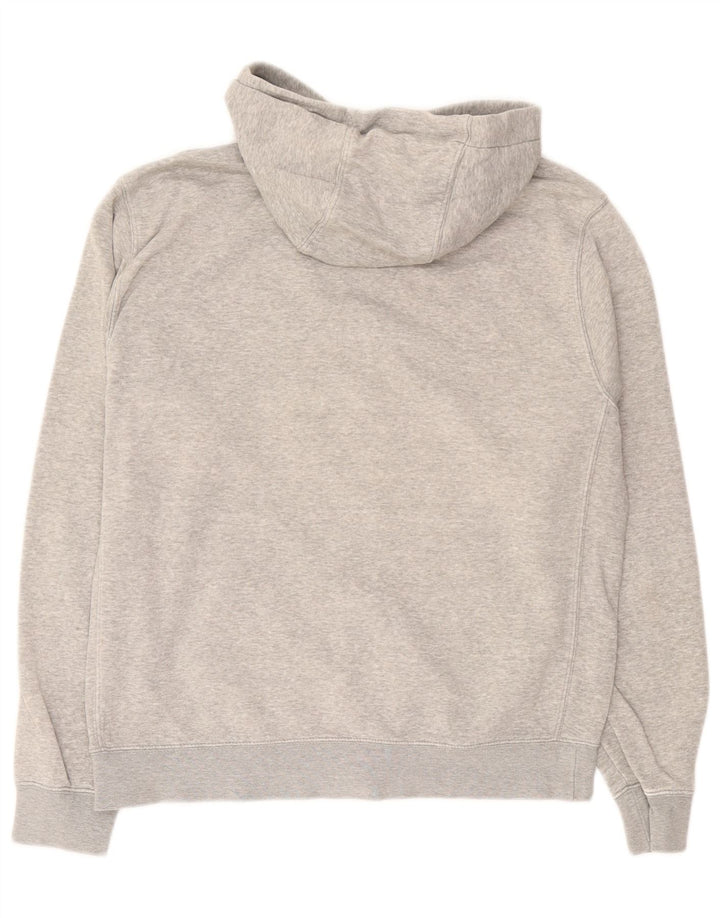 Nike - Sudadera con capucha y cremallera para hombre, algodón moteado en gris medio