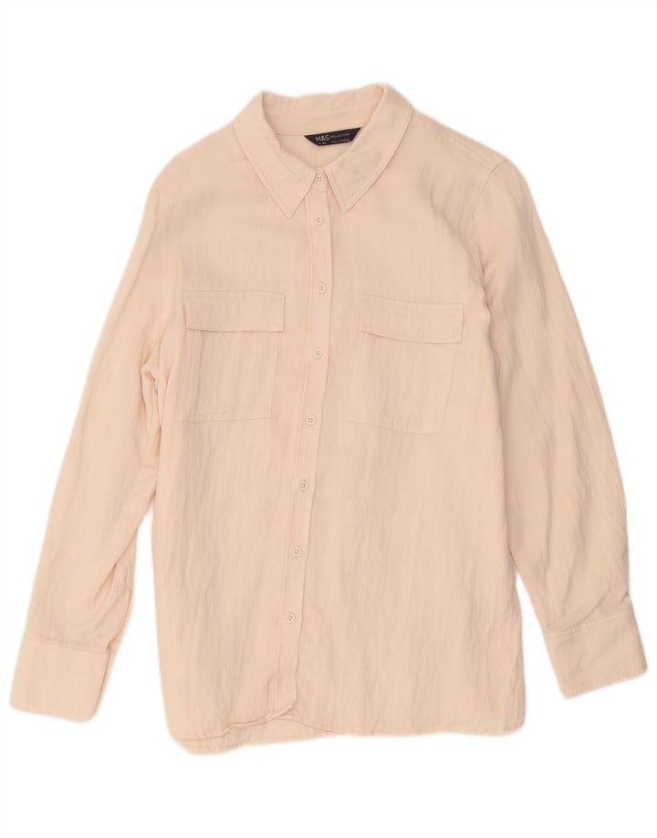 Camisa Marks & Spencer para mujer UK 46 Large Pink Lyocell