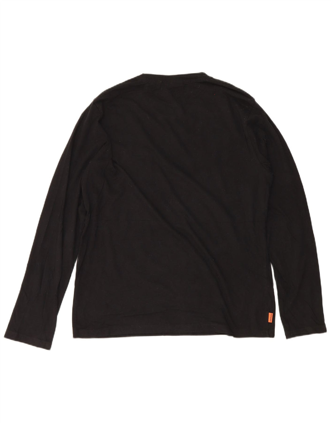 Superdry Hombre Top Manga Larga 2XL Algodón Negro