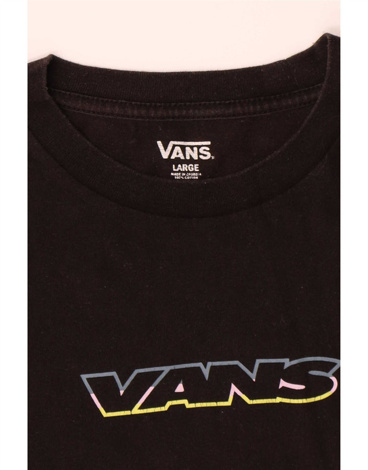 Vans - Camiseta gráfica para hombre, talla grande, algodón negro