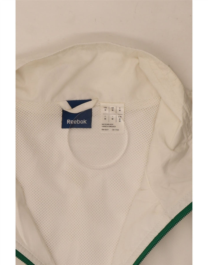 Reebok - Chaqueta de chándal para mujer, talla 40, poliéster blanco mediano