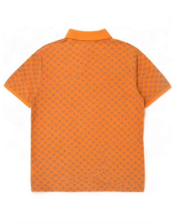 Asociación de Polo de EE. UU. Camisa De Hombre Grande Naranja Floral Algodón