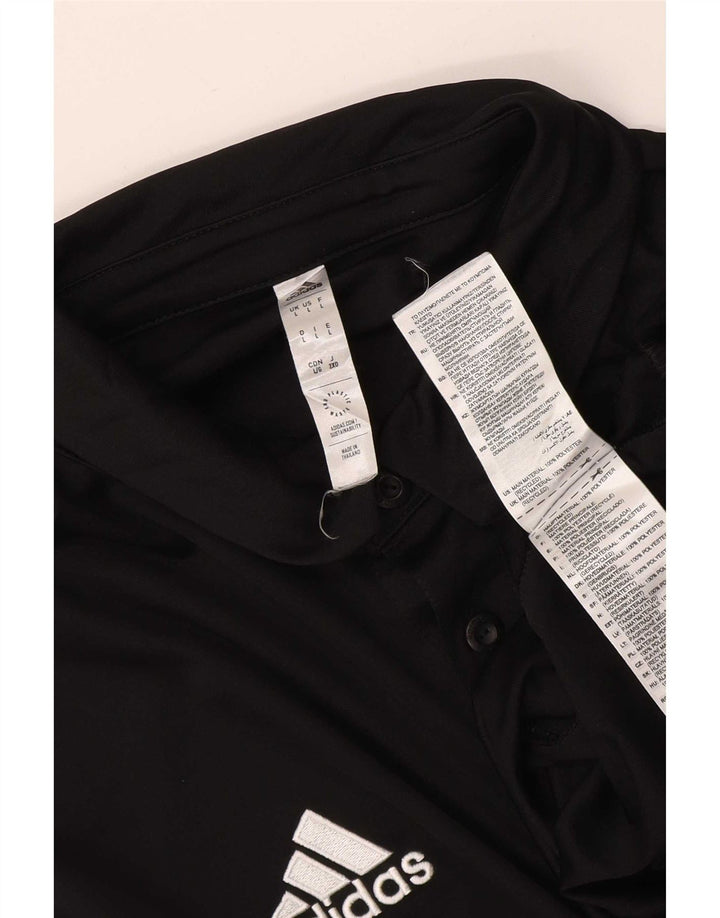 Adidas Polo Aeroready para hombre grande poliéster negro