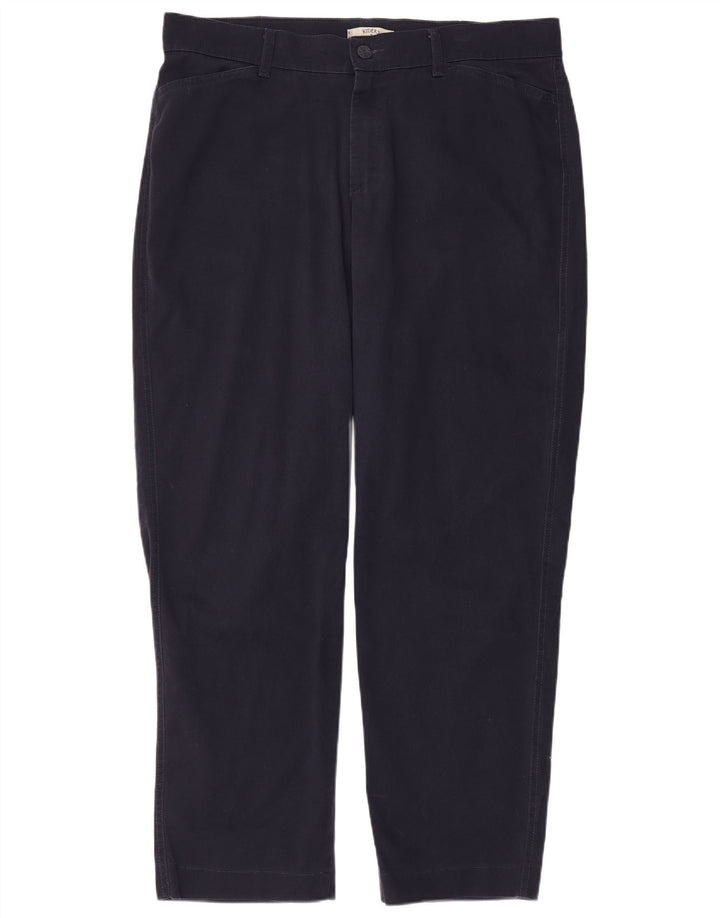 LEE Pantalones casuales rectos para mujer US 18 2XL W40 L31 Azul marino Algodón