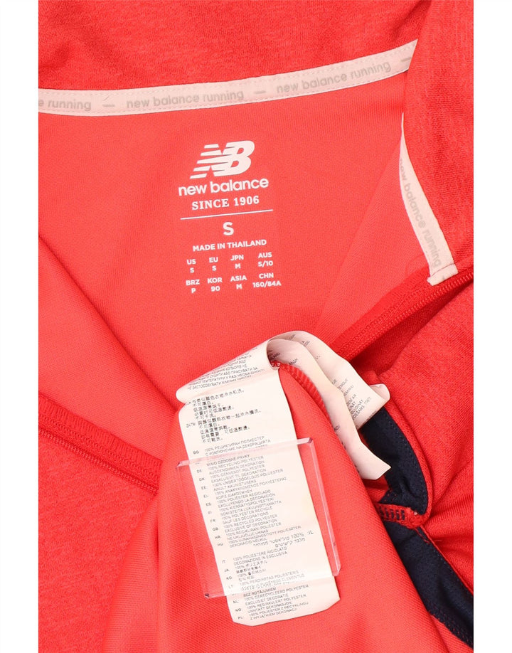 NEW BALANCE Top de chándal gráfico para mujer UK 10 Small Naranja
