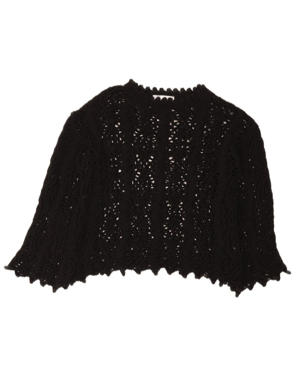 Zara Mujer Blusa De Ganchillo Top Reino Unido 10 Pequeño Negro