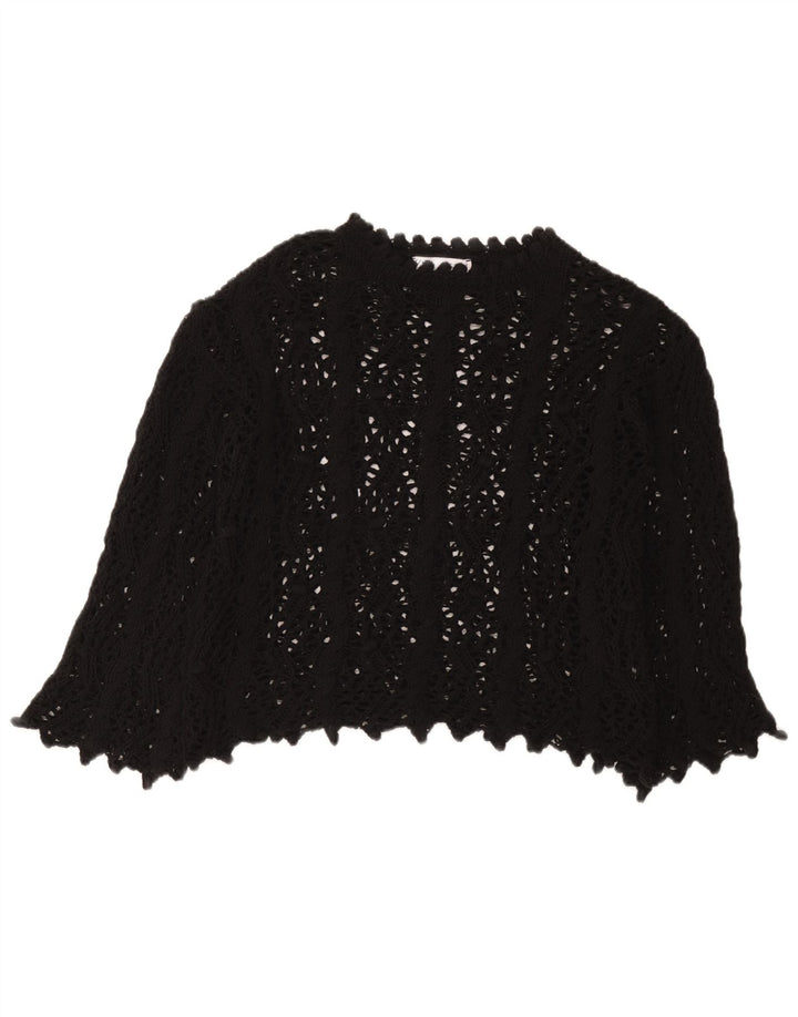 Zara Mujer Blusa De Ganchillo Top Reino Unido 10 Pequeño Negro