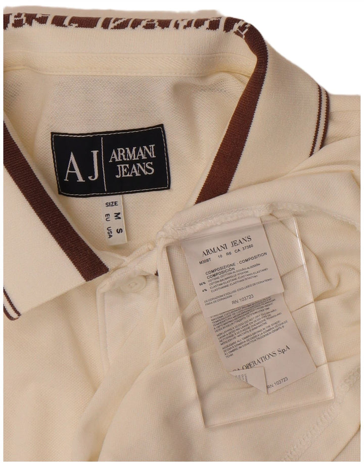 Armani Jeans Polo para mujer UK 44 Algodón blanco mediano