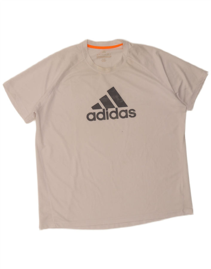 Adidas Camiseta gráfica para hombre Top 2XL Blanco