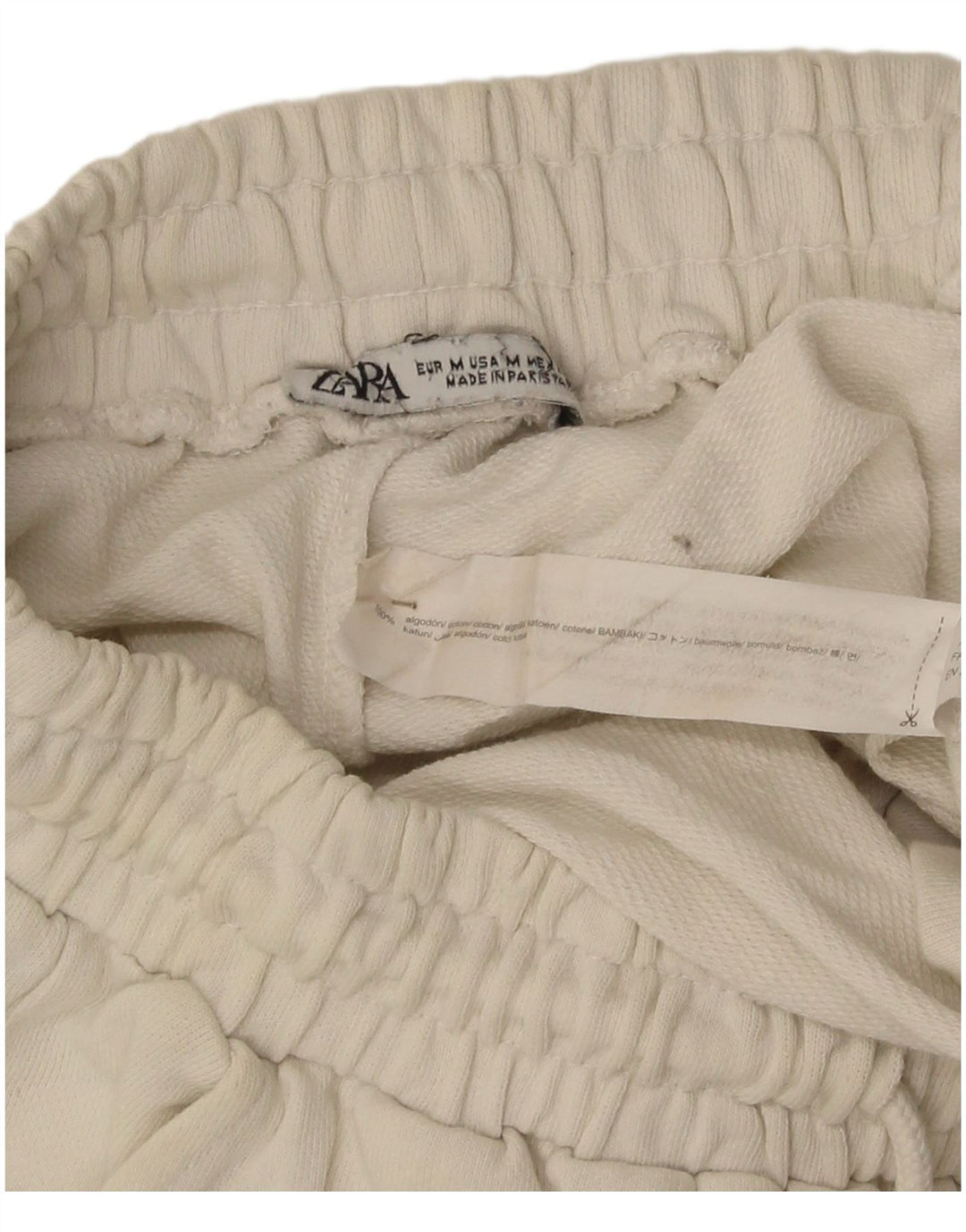 Zara Mujer Shorts Sport Small Blanco Algodón