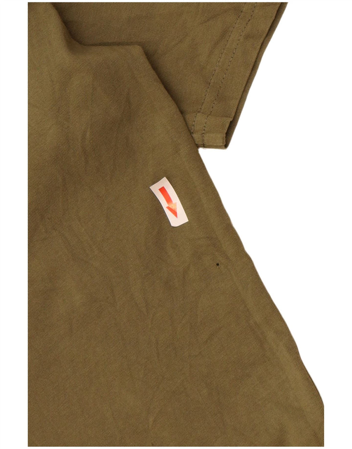 Carhartt Hombre Camiseta Gráfica Top Algodón Caqui Mediano