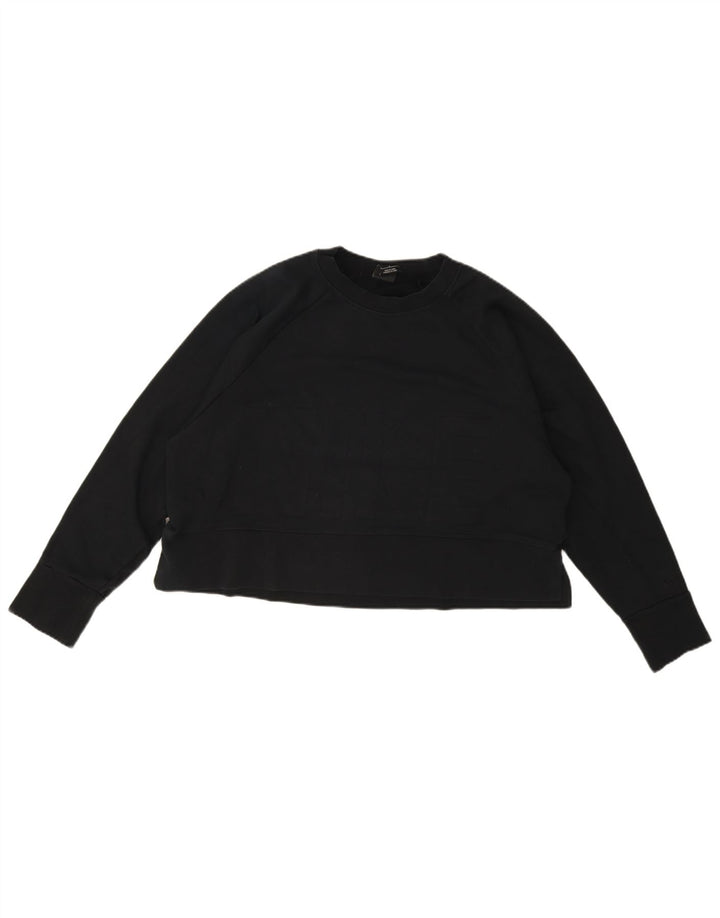 Nike Dri Fit Crop Sudadera extragrande para mujer, talla 40, color negro