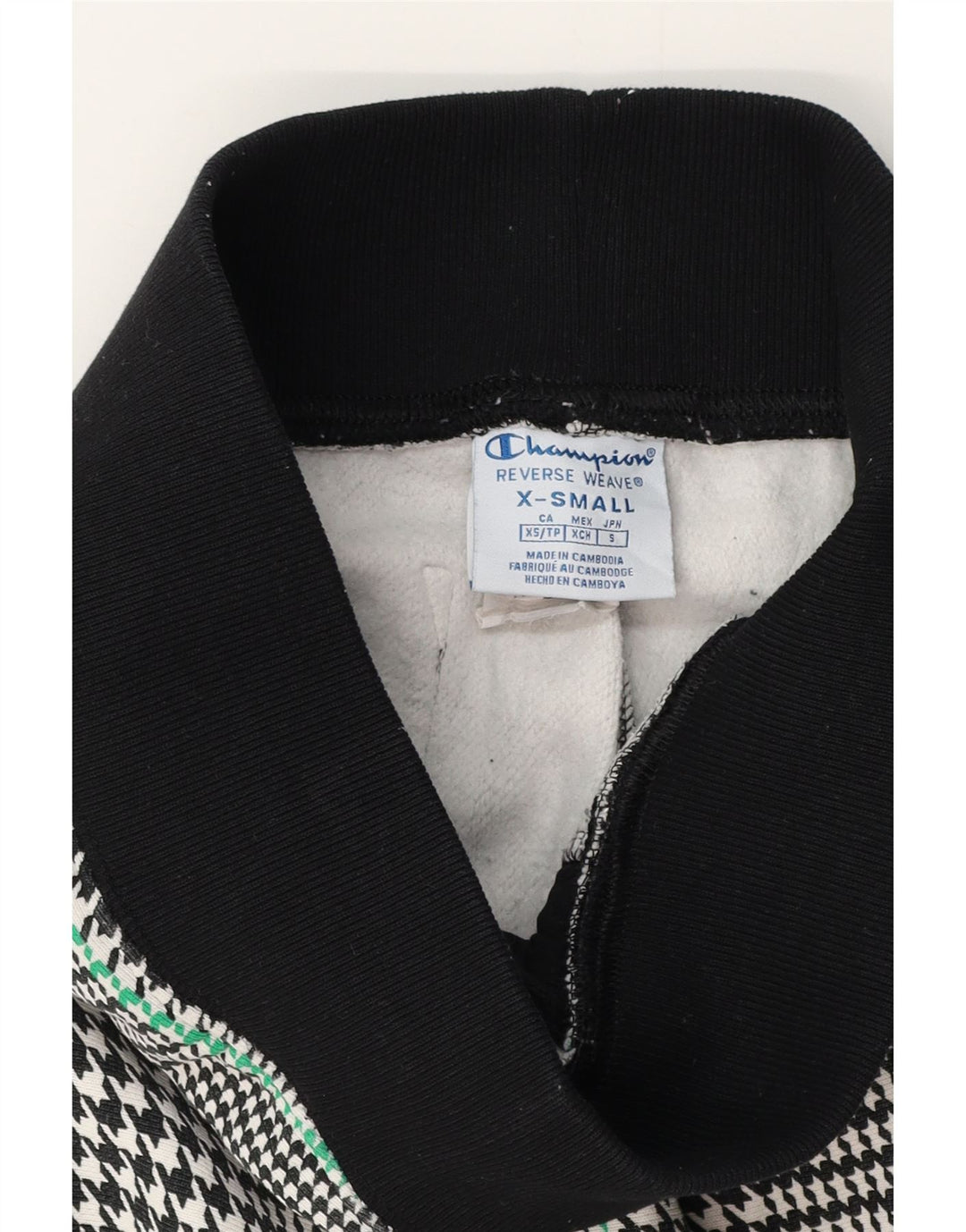 CHAMPION Pantalones de chándal para mujer Joggers UK 4 XS Black Houndstooth