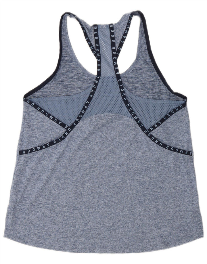 Under Armour Camiseta sin mangas gráfica para mujer UK 10 Small Blue Moteado