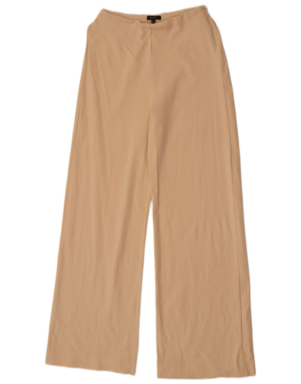 Massimo Dutti Pantalón Casual Pierna Ancha Mujer Small W26 L32 Poliamida Beige