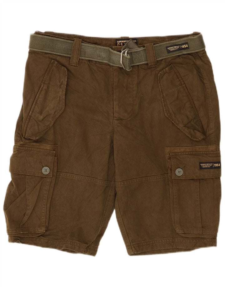 Superdry Shorts Cargo Para Hombre W32 Algodón Caqui Medio