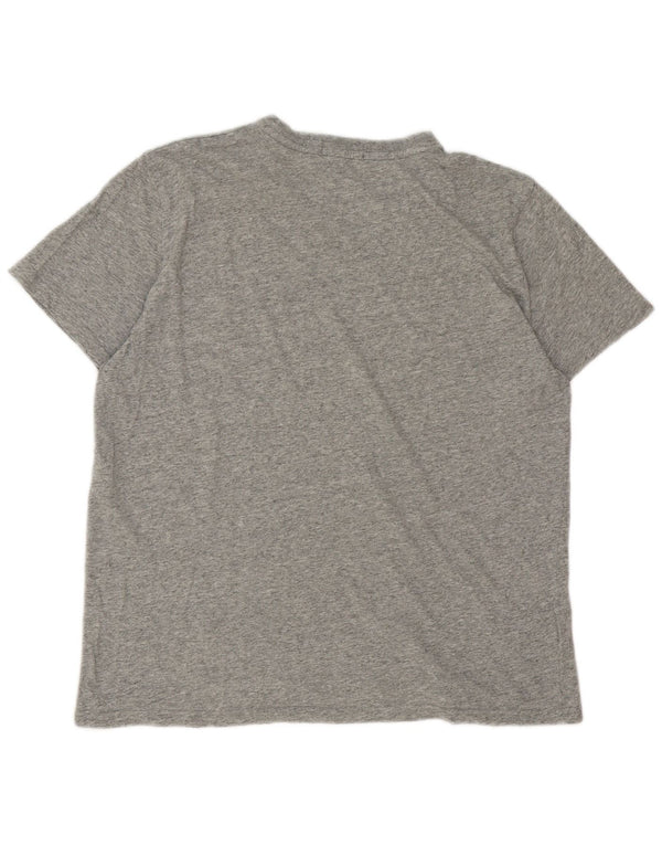Camiseta Fred Perry Para Hombre Top Grande De Algodón Moteado Gris