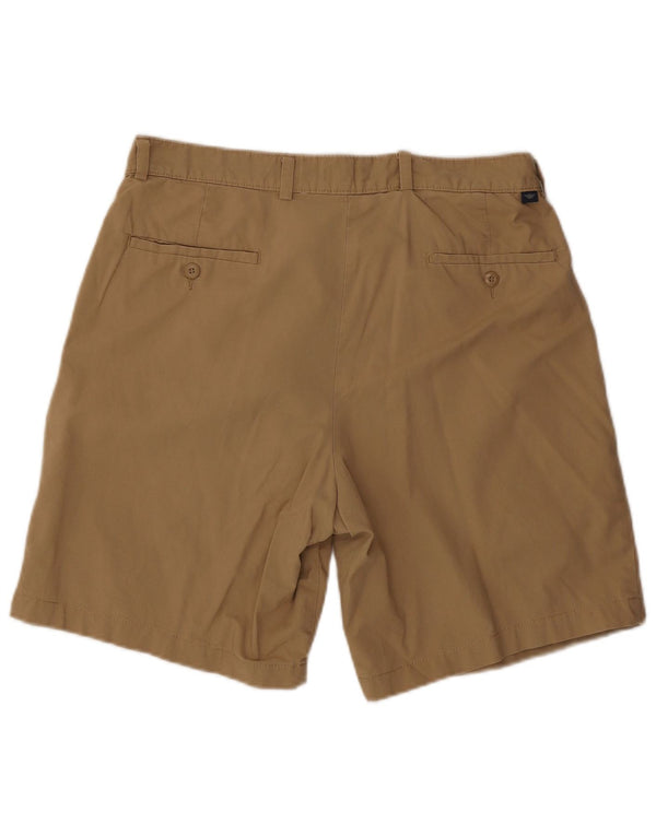 Dockers Mens Pegged Chino Shorts W34 Grande Algodón Marrón