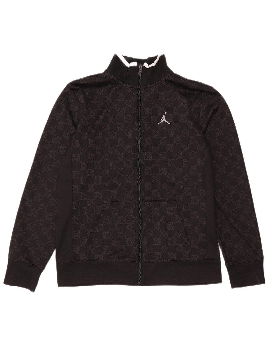 Jordan - Chaqueta de chándal gráfica para niños de 12 a 13 años, talla grande, color negro geométrico
