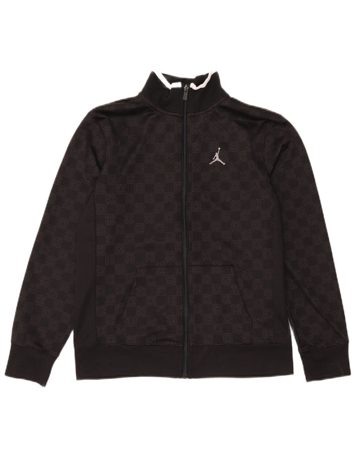 Jordan - Chaqueta de chándal gráfica para niños de 12 a 13 años, talla grande, color negro geométrico
