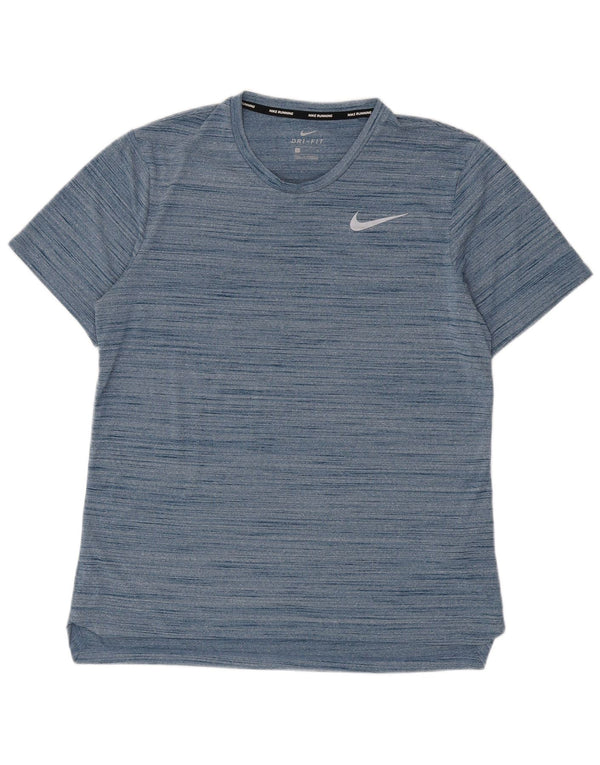 Camiseta Nike Dri Fit para hombre Top grande de poliéster moteado azul