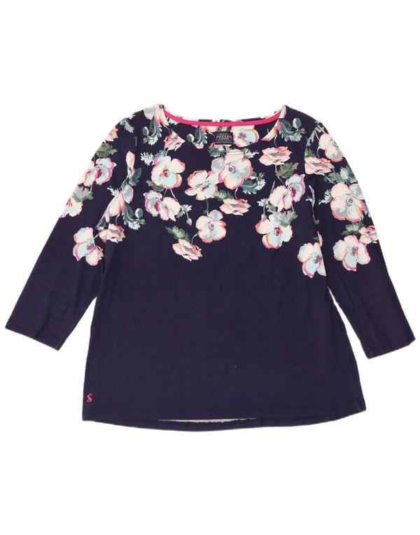 Blusa para mujer Joules UK 40 XL Algodón floral azul marino