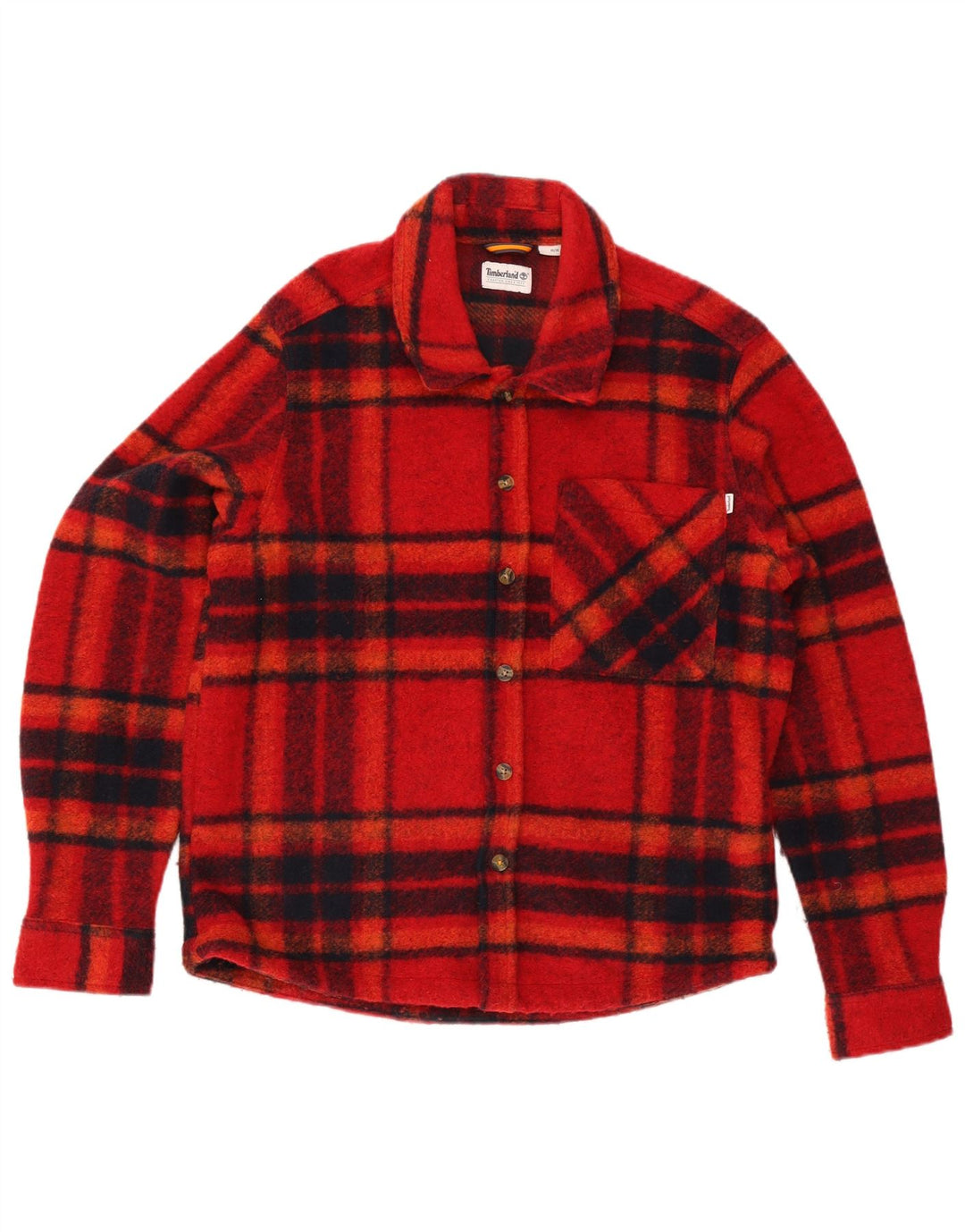 Timberland Camisa De Leñador Para Hombre Lana A Cuadros Roja Mediana