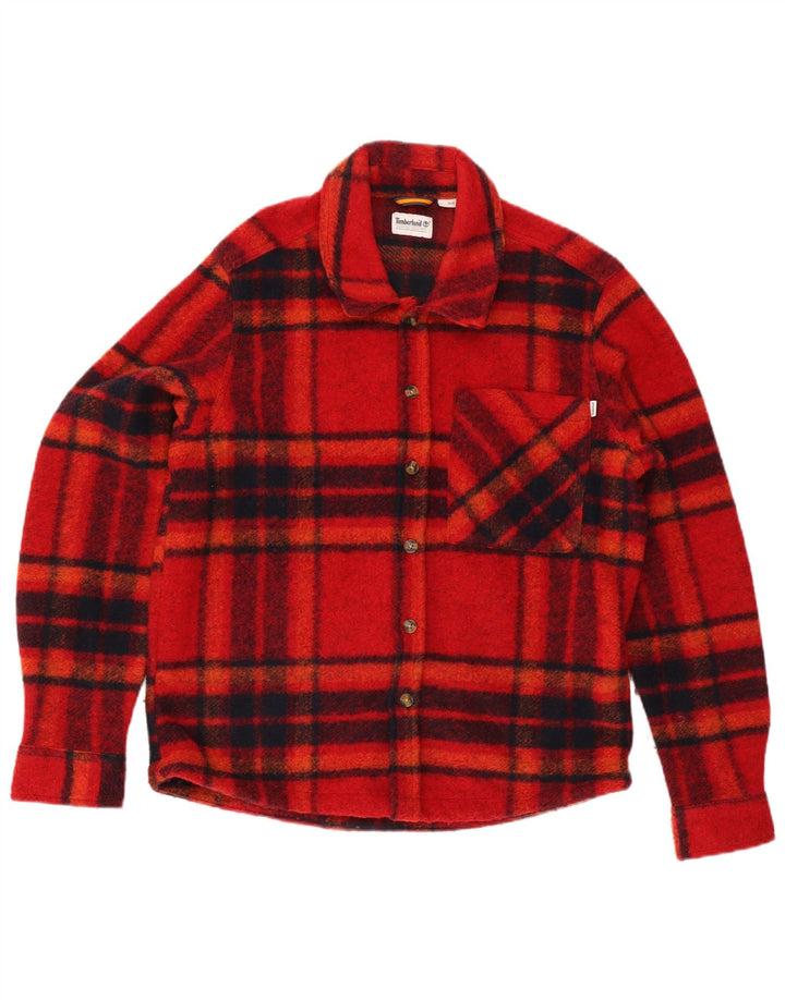 Timberland Camisa De Leñador Para Hombre Lana A Cuadros Roja Mediana