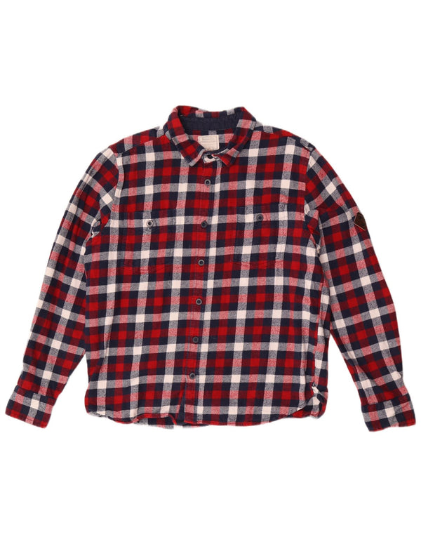 Camisa de franela para hombre de Mountain Warehouse Algodón a cuadros rojos grandes